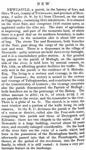 Newcastle in Samuel Lewis' 1837 Topical Dictionary of Ireland