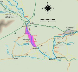 Cahir-to-Ardfinnan-Map
