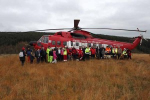 Group at Helicopter, Three Dunes, Araglen