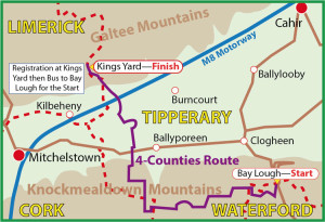 4 County Challenge Map